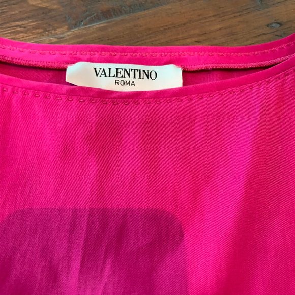 Valentino silk blouse in fuchsia - Picture 2 of 3